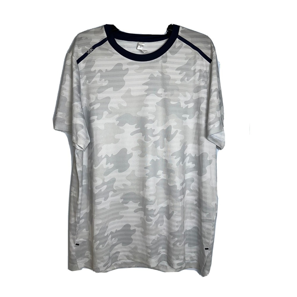 Rhone Mens‎ Small Swift Short Sleeve Performance T-Shirt Gray Camo